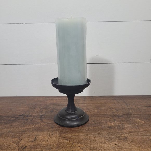Pottery Barn Accents Pottery Barn Black Metal Candle Pillar Holder